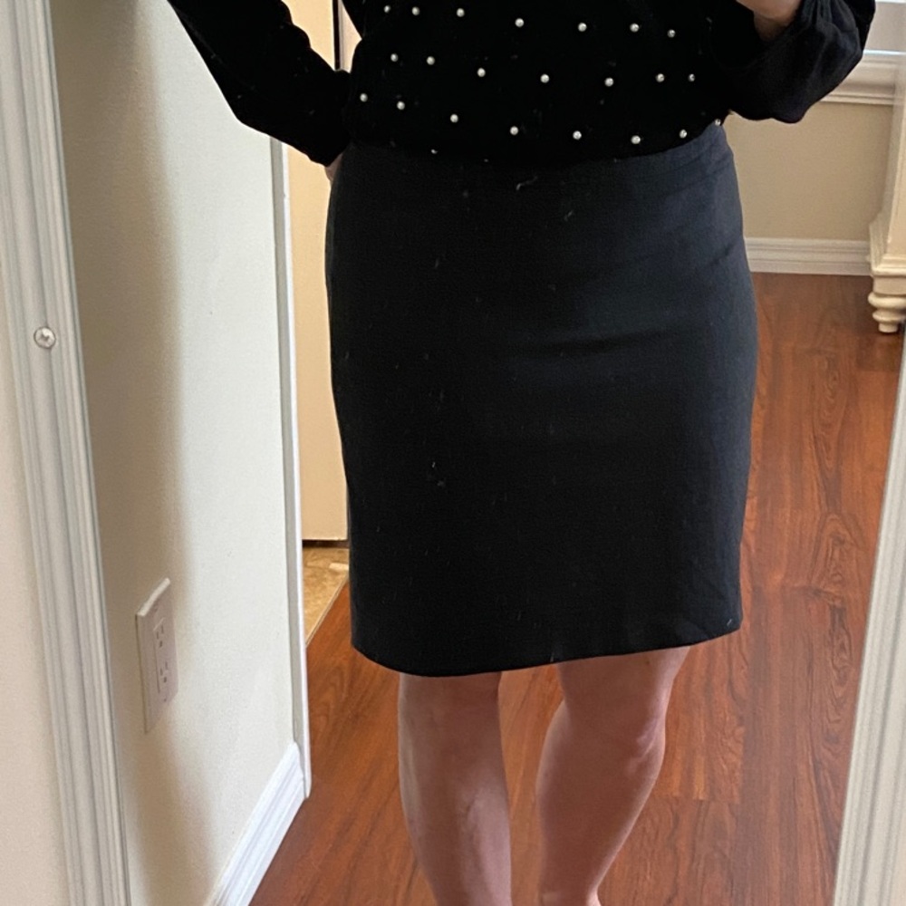 Raffaella Petite Charcoal Wool Blend Pencil Skirt Career Office Classic 10P - Picture 4 of 12